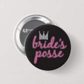 Bride's Posse Crown Ronde Button 5,7 Cm (Voorkant /achterkant)