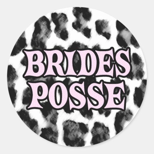 Brides Posse Ronde Sticker (Voorkant)