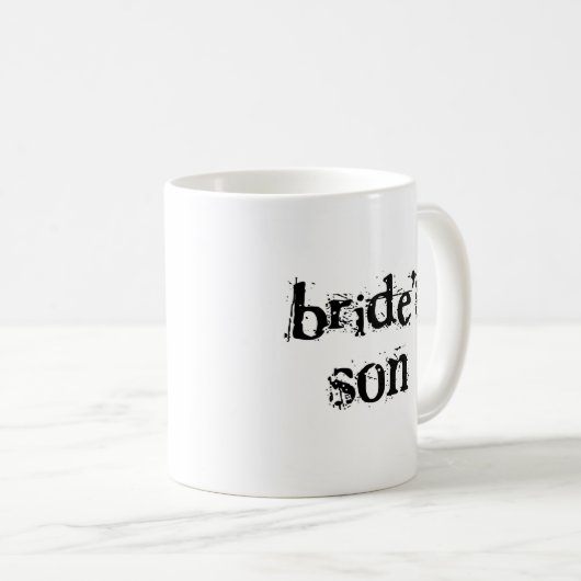Bride's Son Black Text Koffiemok (Voorkant rechts)