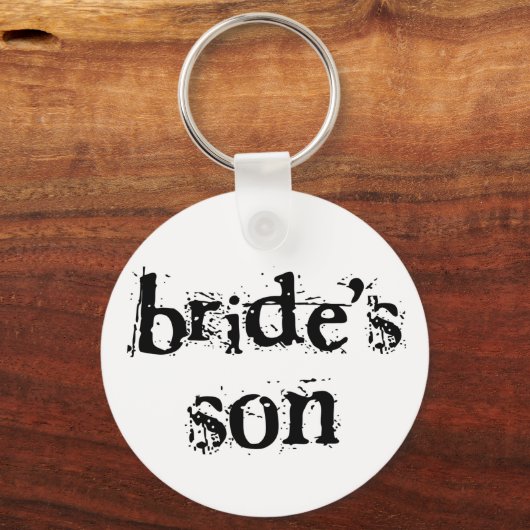 Bride's Son Black Text Sleutelhanger (Voorkant)