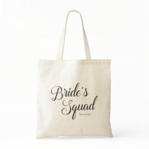 Bride's Squad Bridesmaid Bachelorette Tas