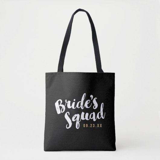 Bride's Squad Gepersonaliseerde Bridal Party Tasse Tote Bag (Voorkant)