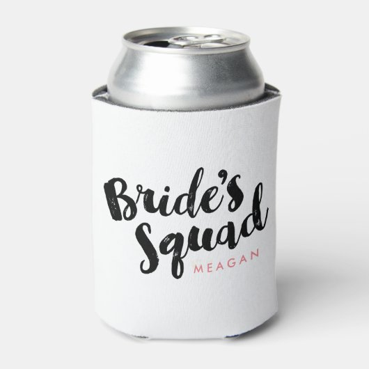 Bride's Squad gepersonaliseerde bruidsmeisje gesch Blikjeskoeler (Blikje Voorkant)