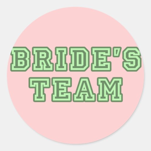 Bride's Team Sticker (Voorkant)