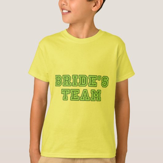 Bride's Team - Universitaire tekst T-shirt (Voorkant)