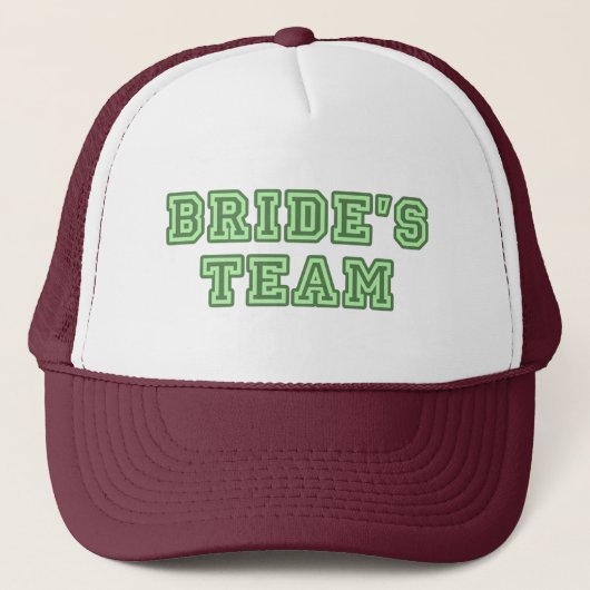Bride's Team - Universitaire tekst Trucker Pet (Voorkant)