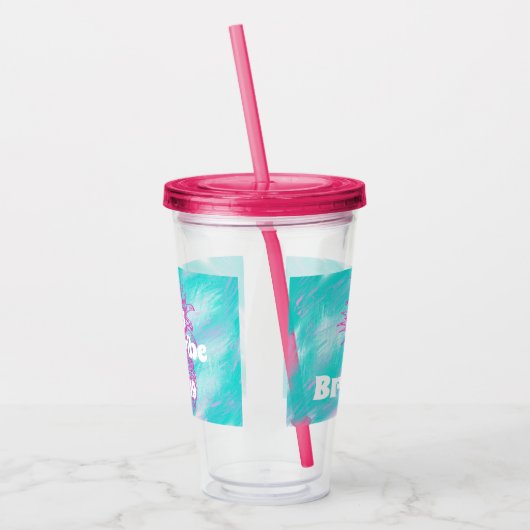 Bride's Tribe Bridesmaids Gift with Names Acryl Drinkbeker (Links)