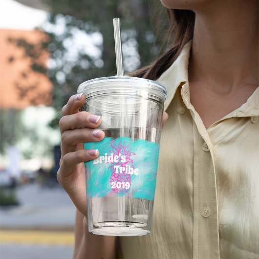 Bride's Tribe Bridesmaids Gift with Names Acryl Drinkbeker