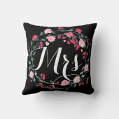 Brides Vintage Floral Garland Wreath Kussen (Achterkant)