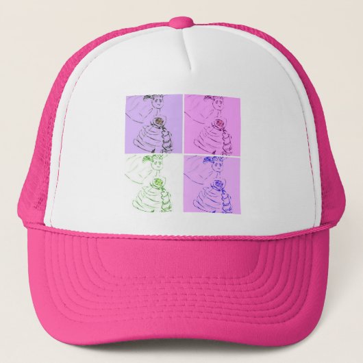 Bride's Wedding Day Trucker Pet (Voorkant)