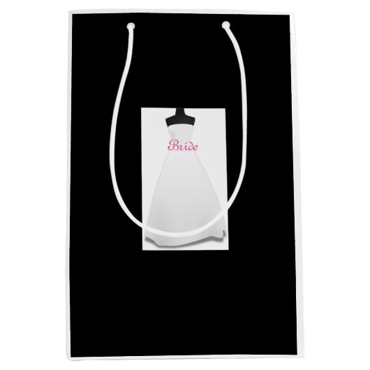Brides White Weddenschap Dress Bride Black Gift Ba Medium Cadeauzakje (Voorkant)
