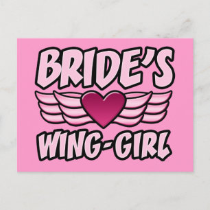 Bride's Wing-Girl Bachelorette Party Briefkaart