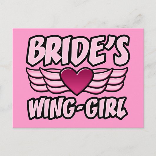 Bride's Wing-Girl vrijgezellenfeest Briefkaart (Voorkant)