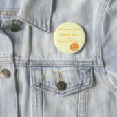 "Bride's zuster/Maid of Honor" - Peach Roos Bloom Ronde Button 5,7 Cm (In situ)