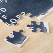 Bridesmai of Maid of Honor marine and gold puzzle Legpuzzel (Zijkant)