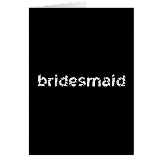 Bridesmaid (Voorkant)