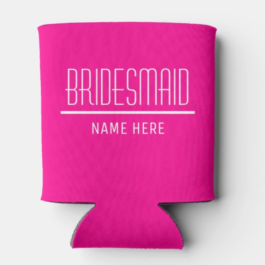 Bridesmaid Aangepaste naam en datum Blikjeskoeler (Achterkant)