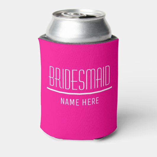 Bridesmaid Aangepaste naam en datum Blikjeskoeler (Blikje Achterkant)