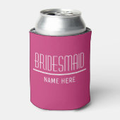 Bridesmaid Aangepaste naam en datum Blikjeskoeler (Blikje Voorkant)