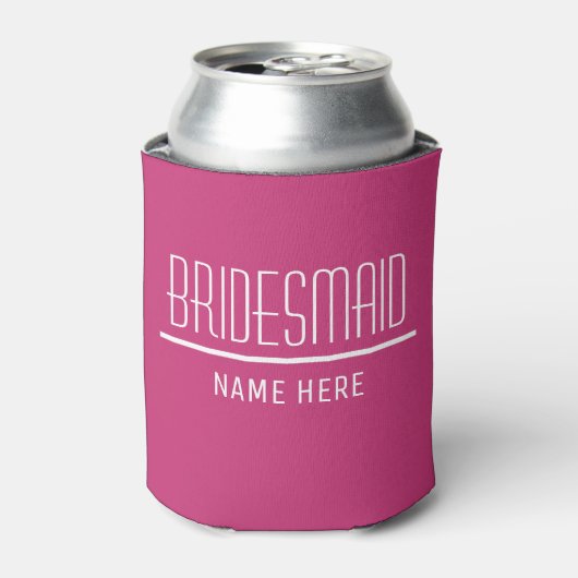 Bridesmaid Aangepaste naam en datum Blikjeskoeler (Blikje Voorkant)