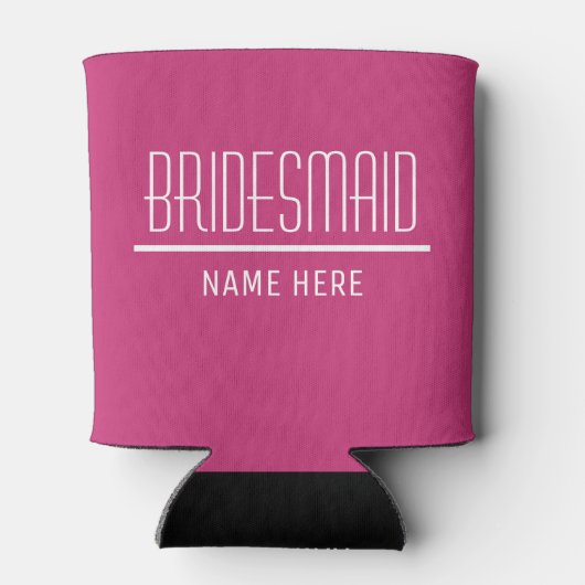 Bridesmaid Aangepaste naam en datum Blikjeskoeler (Achterkant)