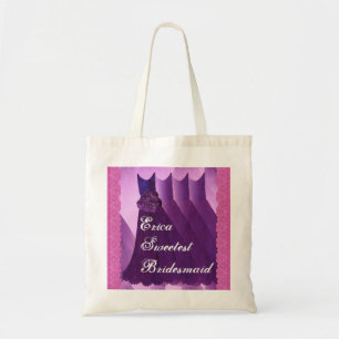Bridesmaid, aangepaste naam, kant en jurken V11 Tote Bag