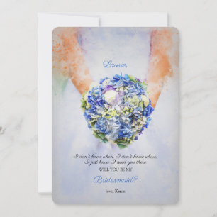 Bridesmaid-aanvraagkaart Kaart