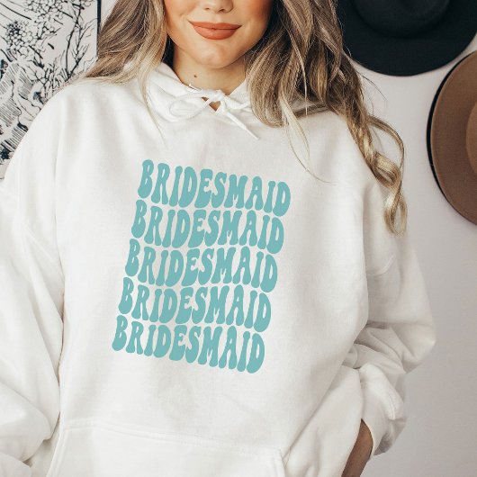 Bridesmaid Aqua Blauwgroen aangepaste bridal Hoodie