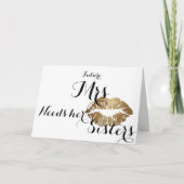 Bridesmaid ask card - gouden kus (Voorkant)