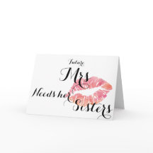 Bridesmaid ask card - roze kus - Totale sjabloon