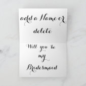 Bridesmaid ask card - roze kus - Totale sjabloon (Binnen)