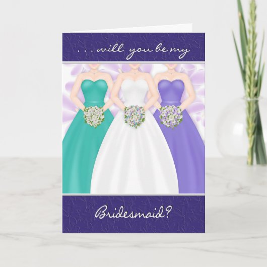 BRIDESMAID ATTENDANT INVITATION BY BRIDE (Voorkant)