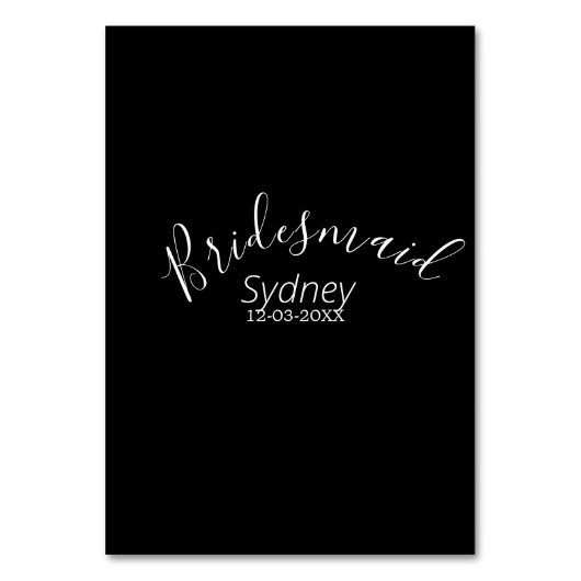 Bridesmaid bachelorette party add name modern  kaart (Voorkant)