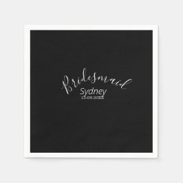 Bridesmaid bachelorette party add name modern  servet