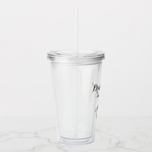 Bridesmaid Bachelorette Party Weddenschap Paars Acryl Drinkbeker (Rechts)