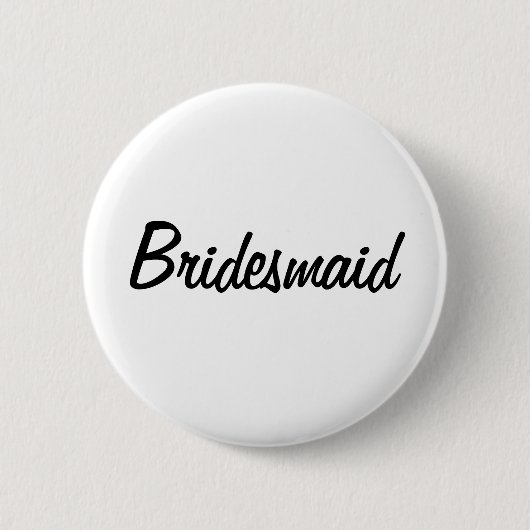 Bridesmaid Badge Ronde Button 5,7 Cm (Voorkant)