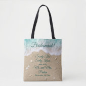 Bridesmaid Beach Waves Sandy Toes Tote Bag (Voorkant)