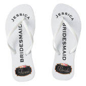 Bridesmaid Beach Wedding | Team Bride Teenslippers (Voetbed)