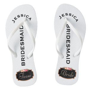 Bridesmaid Beach Wedding   Team Bride Teenslippers