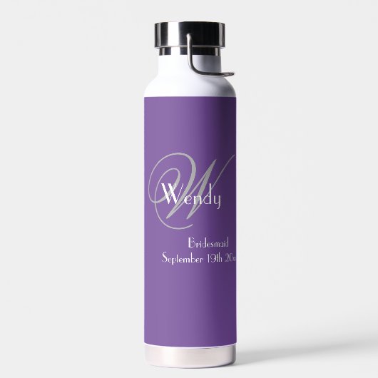 Bridesmaid Bedankt Chic Monogram voor cadeautje Co Waterfles (Links)