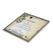 Bridesmaid Bedankt dat je Tile Gown hebt met booms Tegeltje (Zijkant)