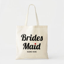 Bridesmaid Black bold typografie bruiloft