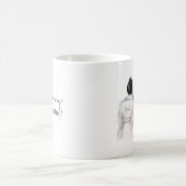 Bridesmaid? Black Bun Bride Dk Br Curls Maid Koffiemok (Center)