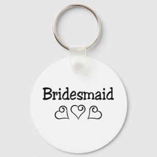 Bridesmaid Black Hearts Sleutelhanger