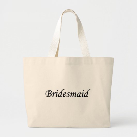Bridesmaid Black w Grey Grote Tote Bag (Voorkant)