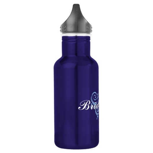 Bridesmaid, blauw Scroll Waterfles (Links)