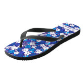 Bridesmaid (blauwe en witte flank) teenslippers (Schuin)