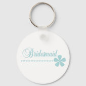 Bridesmaid Blauwgroen Elegance Sleutelhanger (Voorkant)