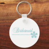 Bridesmaid Blauwgroen Elegance Sleutelhanger (Voorkant)