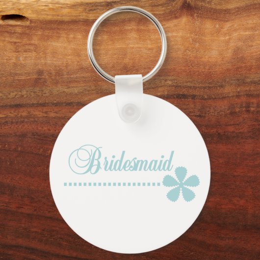 Bridesmaid Blauwgroen Elegance Sleutelhanger (Voorkant)